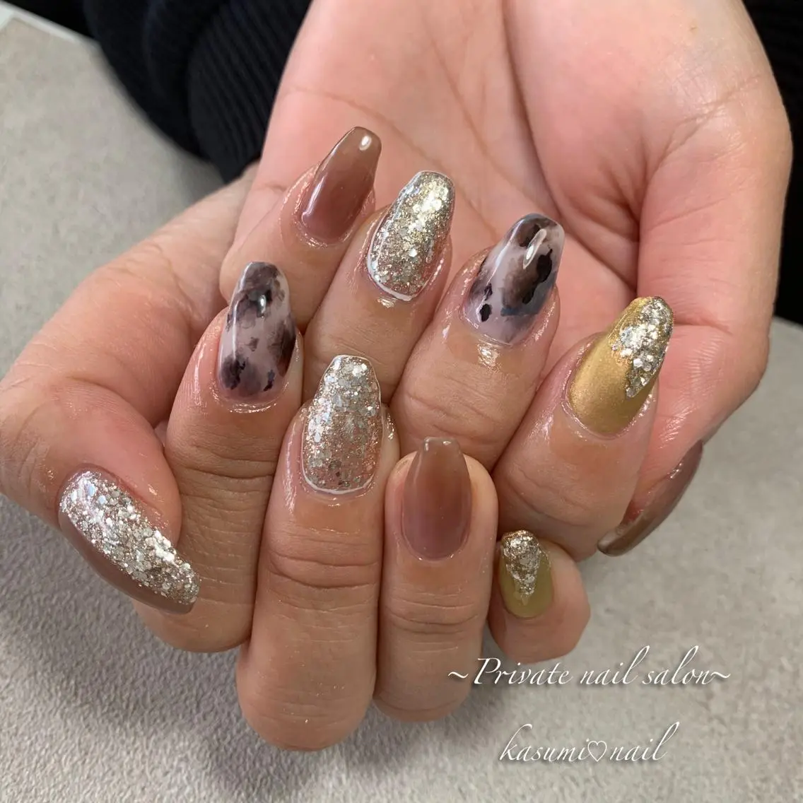 ネイル マグネットネイル ミラーネイル ニュアンスネイル KASUMI♡ Nailのネイルデザイン