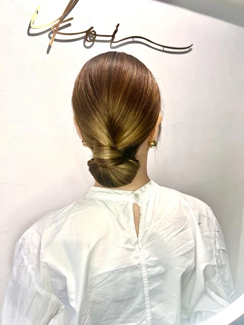 ヘアセット☆3,630円【結婚式・二次会・お出かけ・大切なご予定に♪】 ※髪飾り付けらる場合はご持参ください🙇♀️の写真