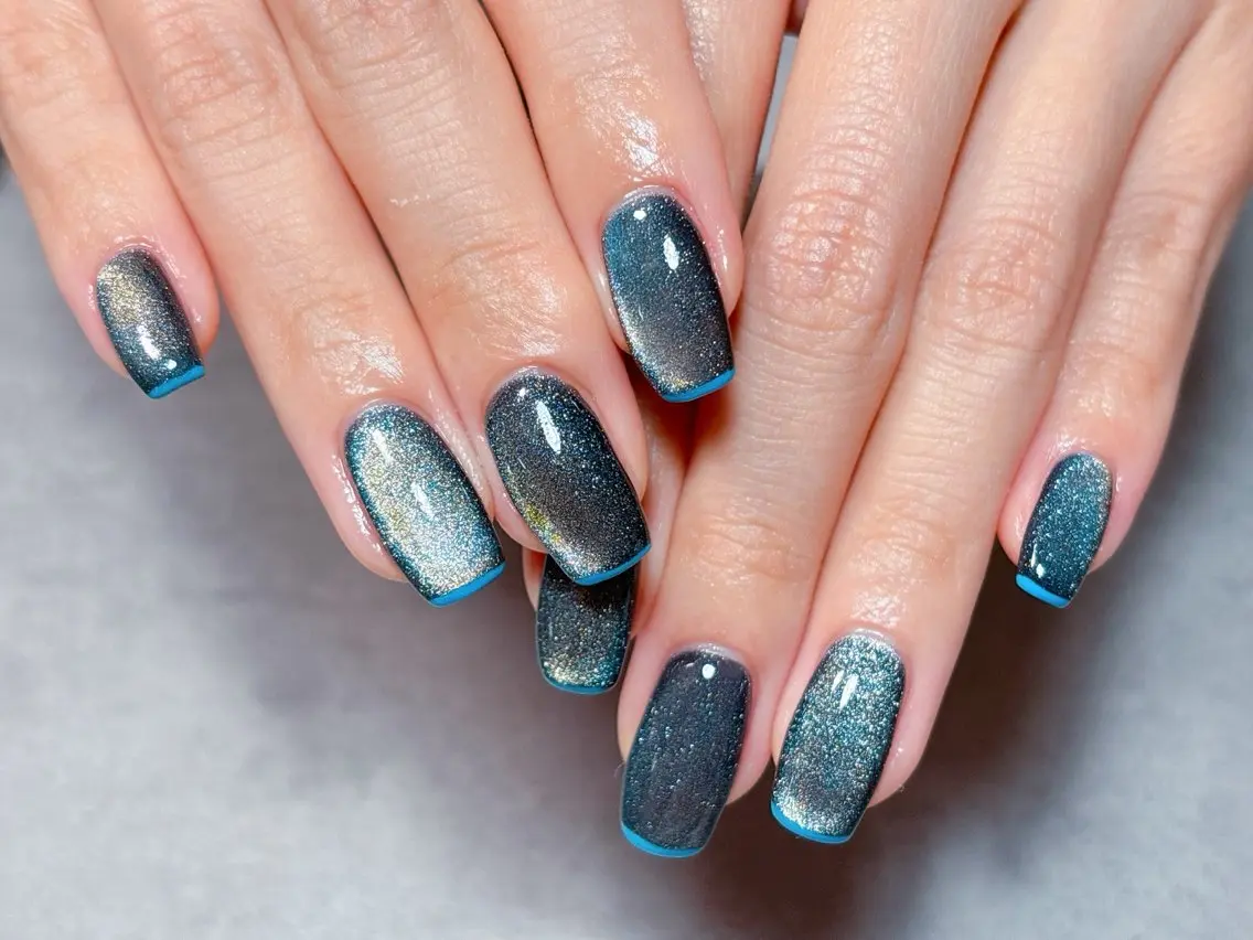 ネイル アートネイル ジェルネイル マグネットネイル パラジェル 冬ネイル ハンドネイル ハンドケア 💫ゆか_ Nailartistのネイルデザイン