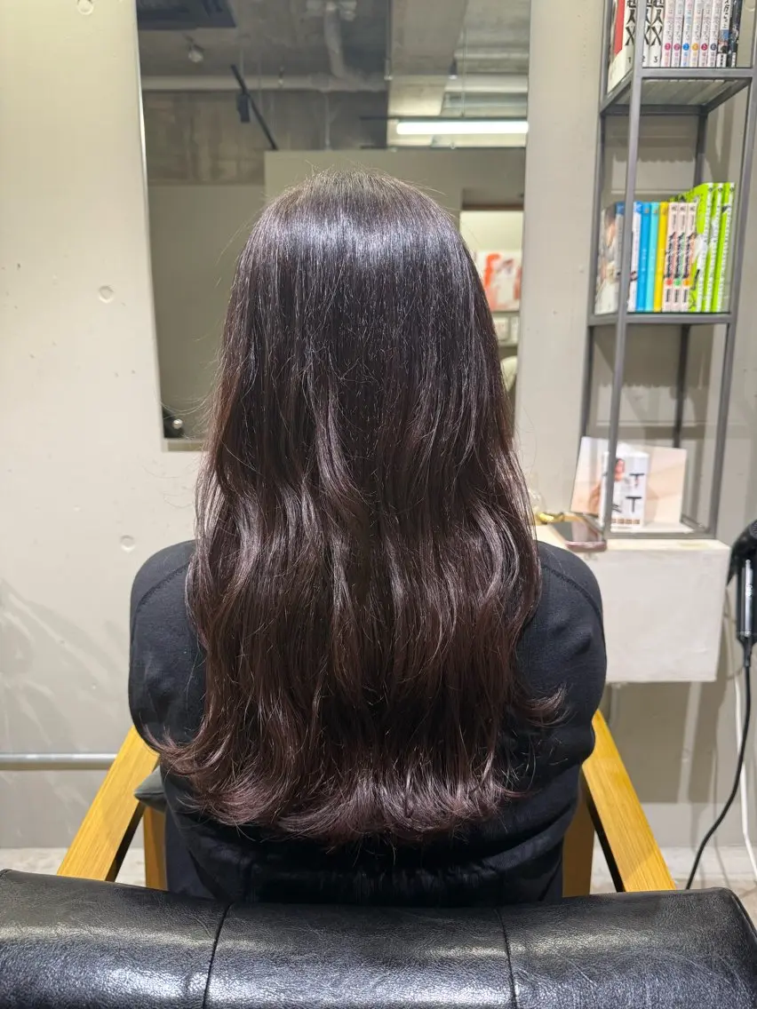 ロング ヘアカラー 安藤 里奈のヘアスタイル