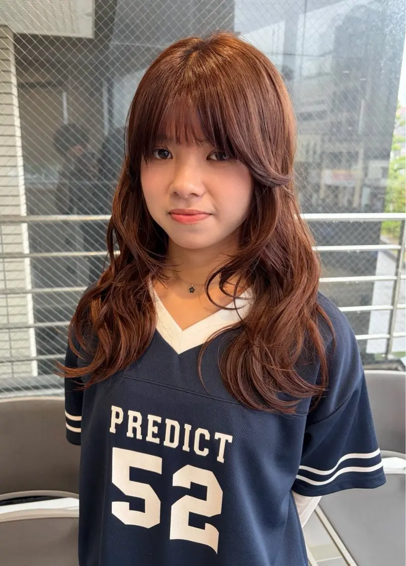 セミロング レイヤーカット カット ヘアカラー トリートメント 山浦司颯/ カラー/レイヤーのヘアスタイル