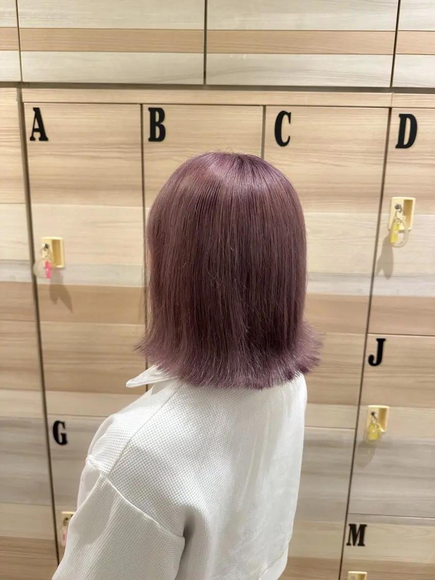 ミディアム カラー ダブルカラー ラベンダーカラー カット ヘアカラー レイヤー/アレンジ /縮毛/つじた ゆずのヘアスタイル