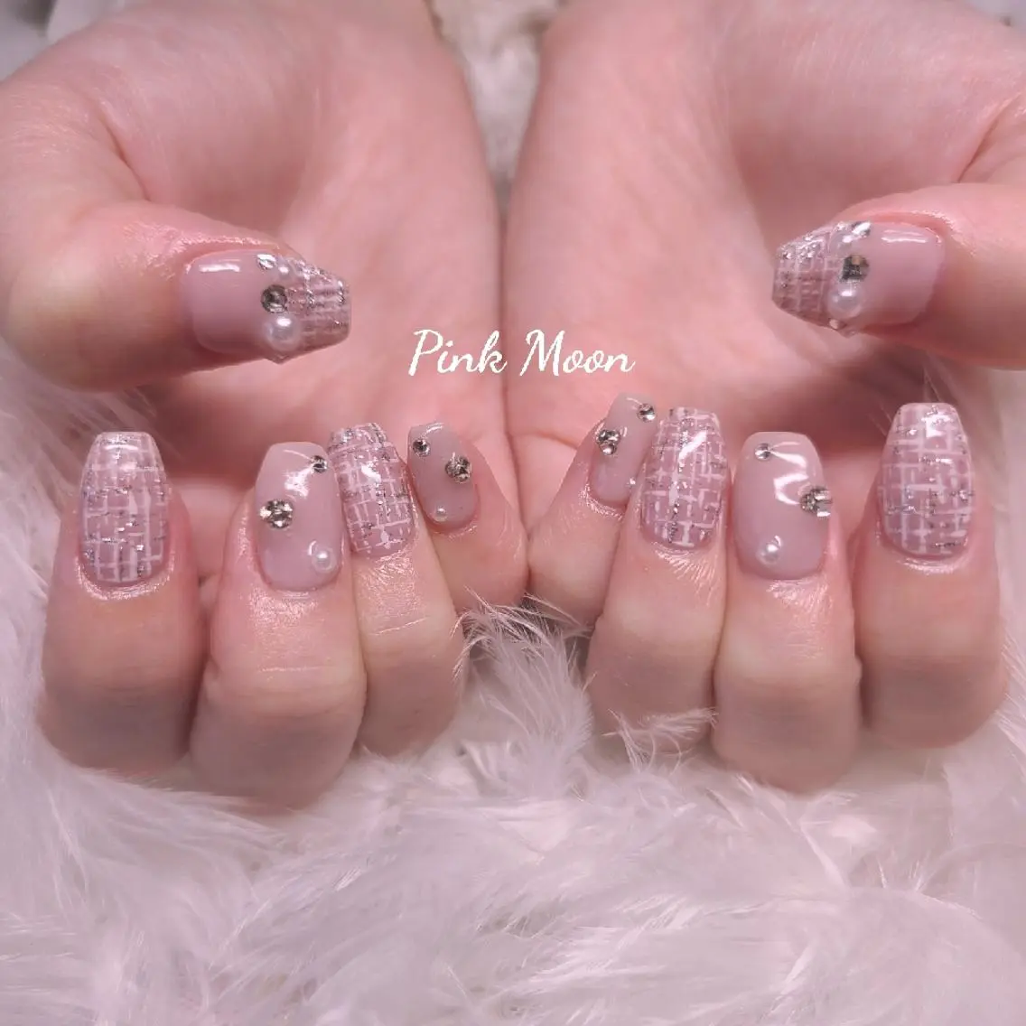 ネイル ツイードネイル その他(ネイル) PinkMoon Nozomiのネイルデザイン