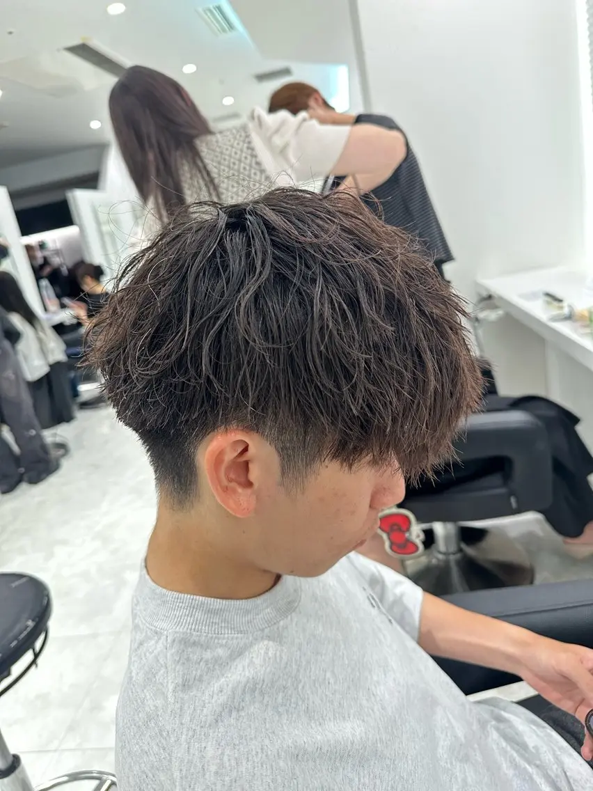 ショート パーマ メンズ カット パーマ 🐺韓国風メンズ特化 あさひ🐺のヘアスタイル