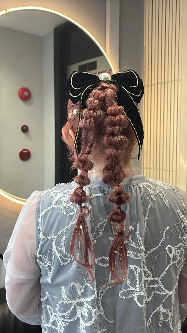 ヘアアレンジ 結婚式・ブライダル ヘアセット 顔まわりレイヤー/諒 オリーブカラー/天神のヘアスタイル