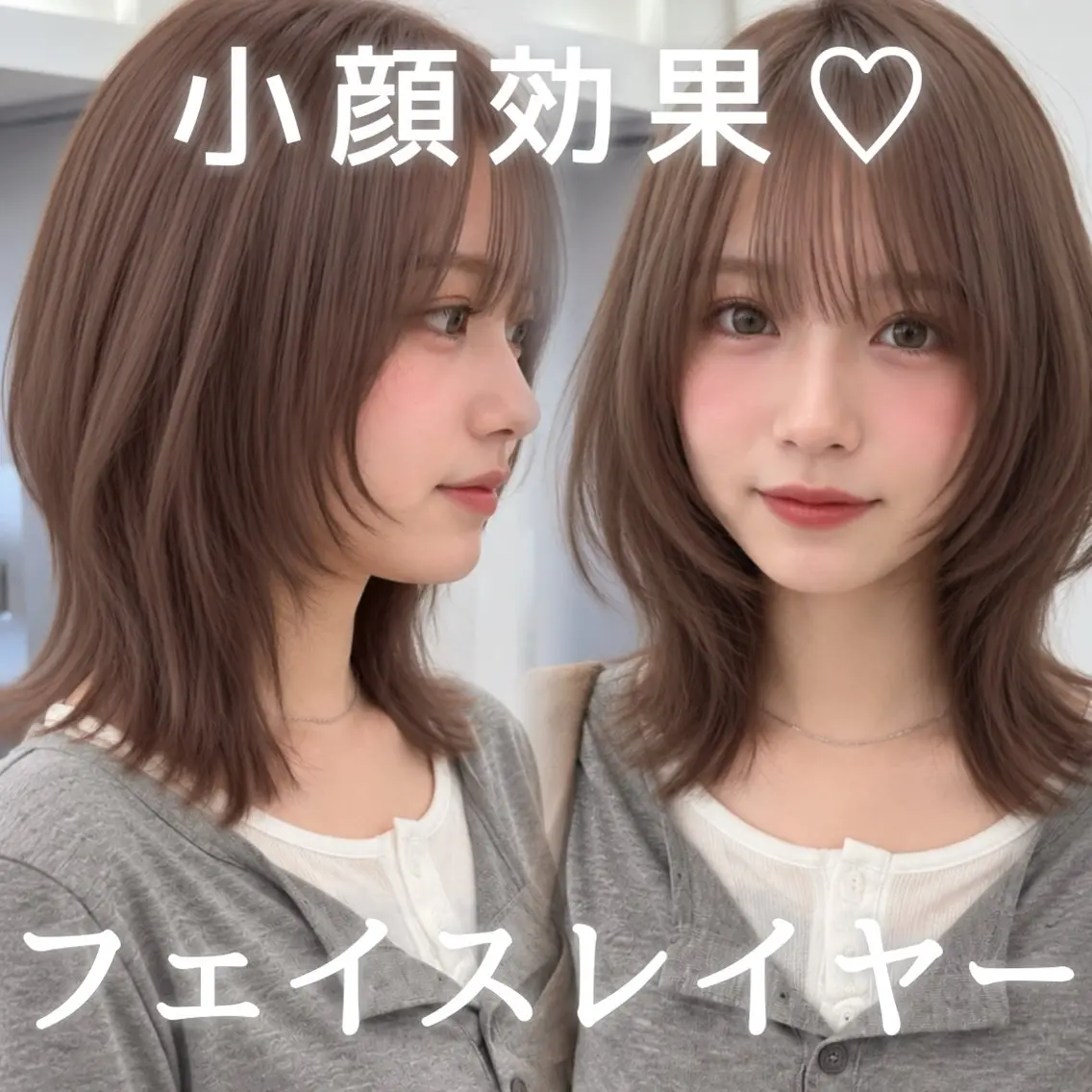 ミディアム カラー カット ヘアカラー 泉 舞香のヘアスタイル