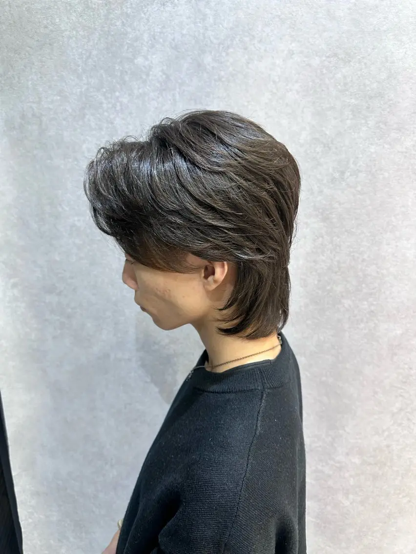 メンズ カット 【𝐀𝐬𝐡大森】 石崎竜祐のヘアスタイル