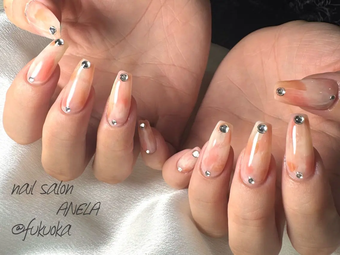 ネイル ニュアンスネイル ピンク nail salon ANELA mayaのネイルデザイン