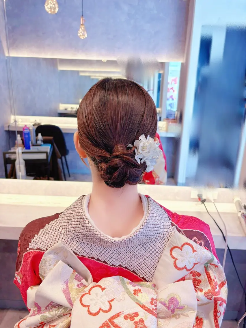 セミロング ヘアアレンジ ヘアセット 🫧Maho【浦和】 艶カラー/ヘアメ🫧のヘアスタイル
