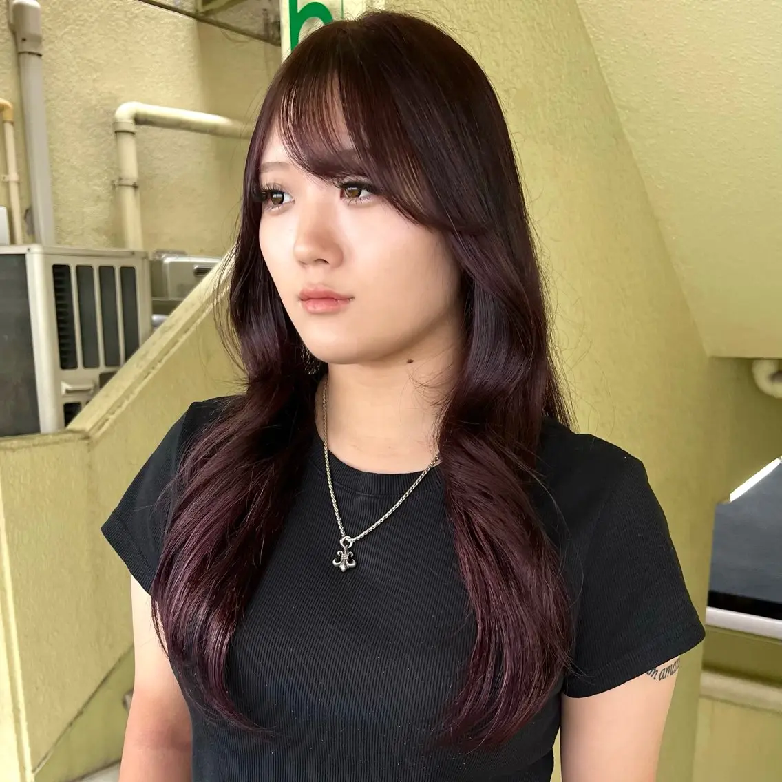 ロング カラー 透明感カラー ラベンダーカラー ピンクカラー ピンクラベンダー カット ヘアカラー トリートメント レイヤー/縮毛矯正/ 暖色/mao🎀のヘアスタイル