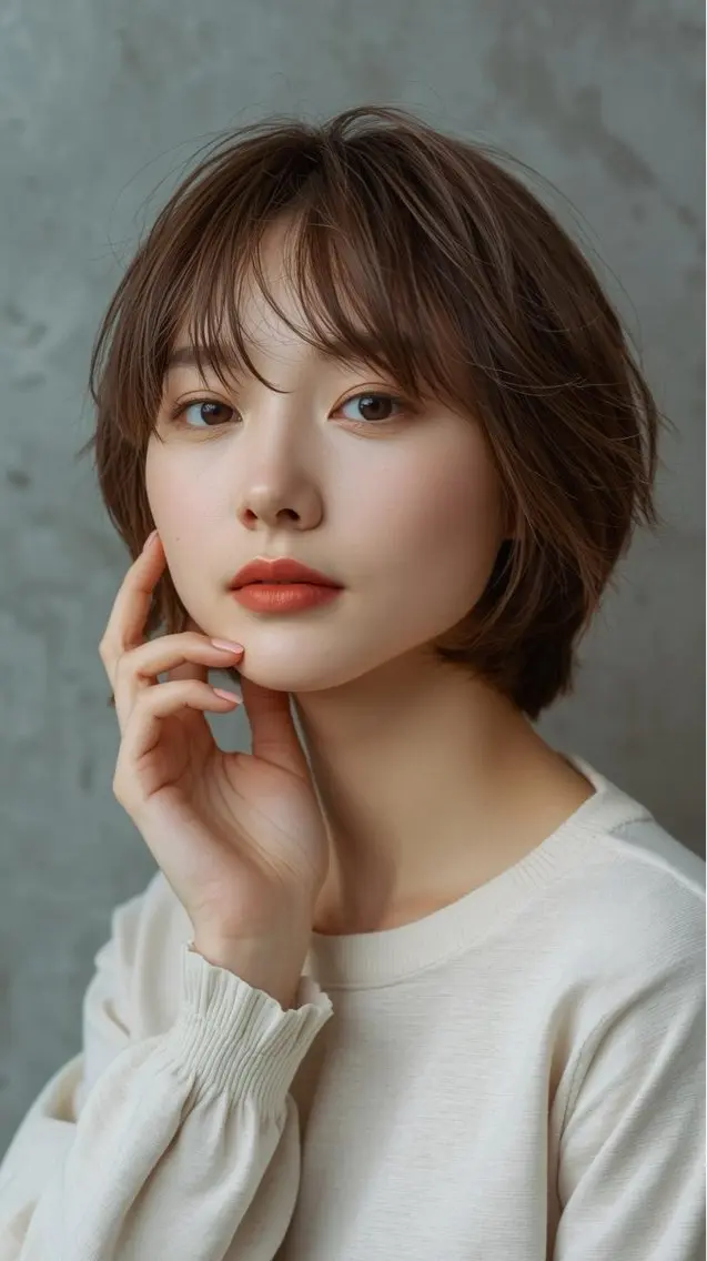 ショート ボブ 韓国風ヘア ヘアカラー 拓麿✂︎/ショート 専門×透明感カラーのヘアスタイル