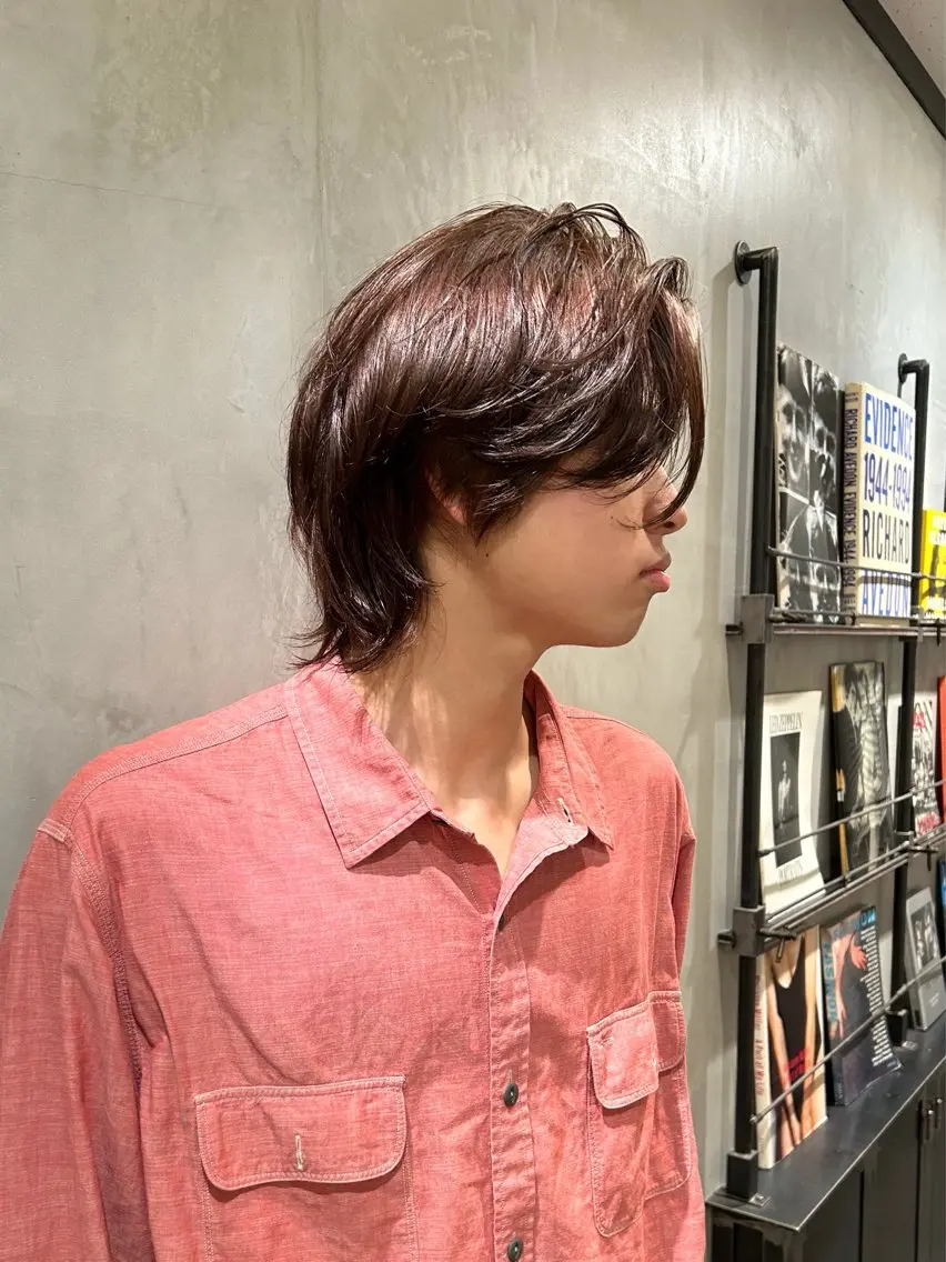 ミディアム カラー メンズ カット ヘアカラー タナカ カナ🫧のヘアスタイル