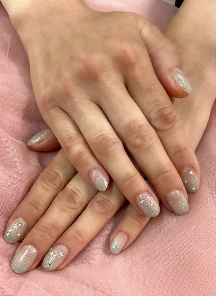 ネイル グラデーション ラメ(グリッター) ラメグラデーション ❀pom nail❀ aya.のネイルデザイン