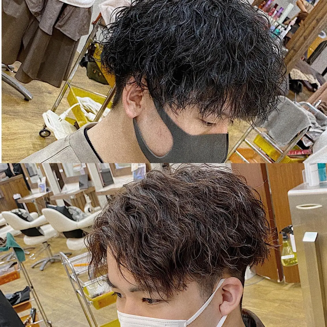 パーマ メンズ 原田 涼矢のヘアスタイル
