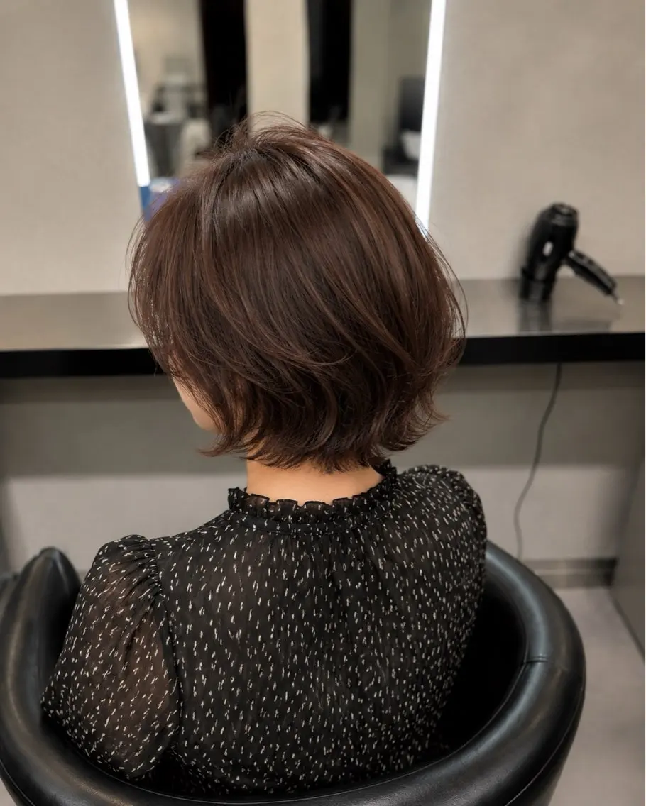 ミディアム カラー ブラウンカラー トリートメント 🌈ウルトワ水素 髪質改善naru🌈のヘアスタイル