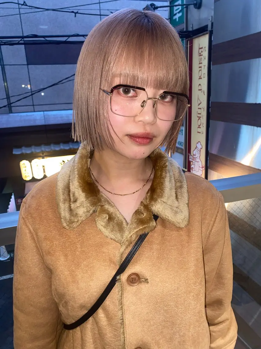 ショート カット ヘアカラー 心斎橋/デザインカラ ー/海外風/ナツミのヘアスタイル