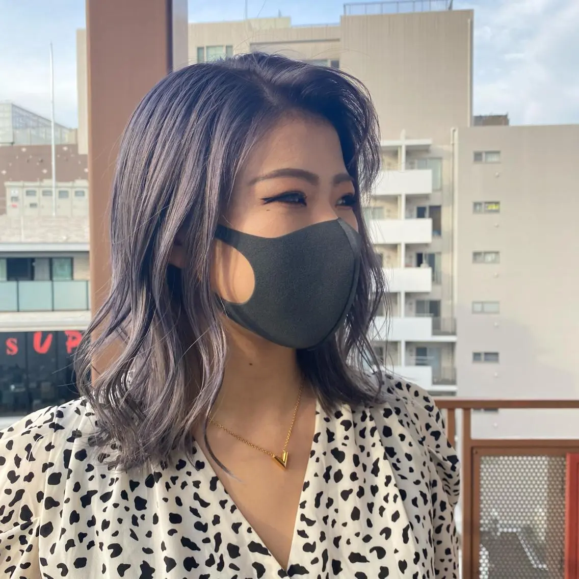 ミディアム カラー ラベンダーカラー N/デザインカラー 🌿ナギのヘアスタイル
