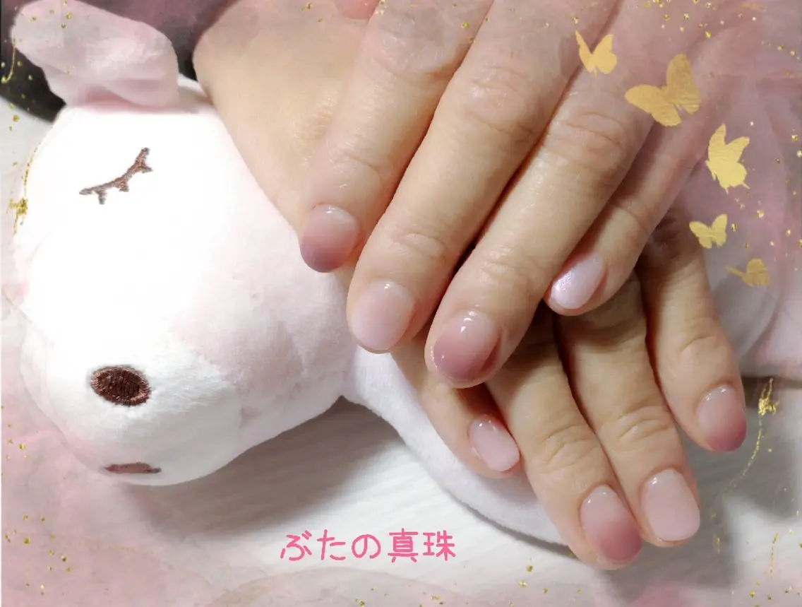 ネイル グラデーション ピンク ハンドネイル 林 珠里のネイルデザイン