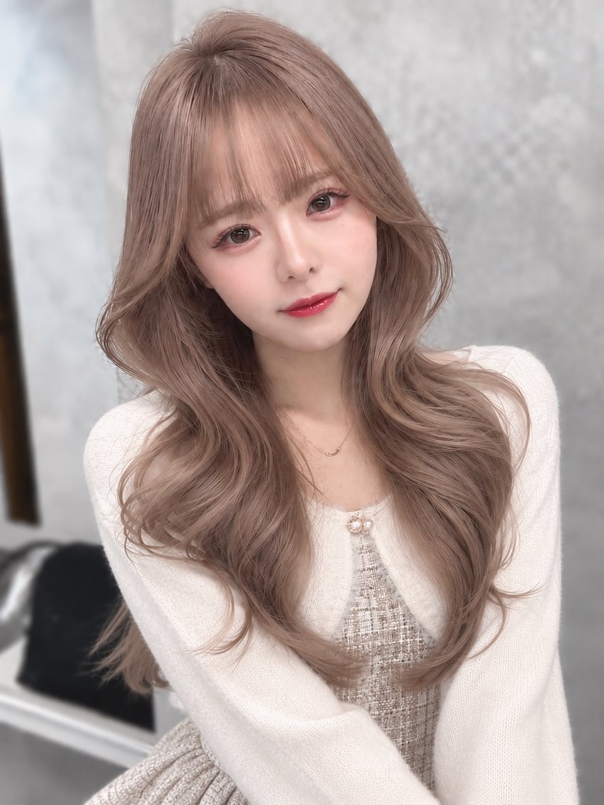 セミロング カラー ハイトーン特化💍 NØRN💍韓国のヘアスタイル