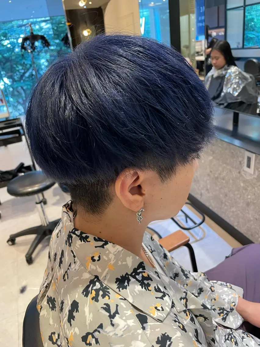 カラー メンズ カット ヘアカラー トリートメント オリーブカラー🫒/ ハッシュカット/みゆのヘアスタイル