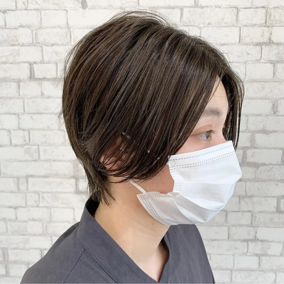 ショート カラー ハンサムショート ショートヘア 特殊カラー/ブリーチ 道満ゆいなのヘアスタイル