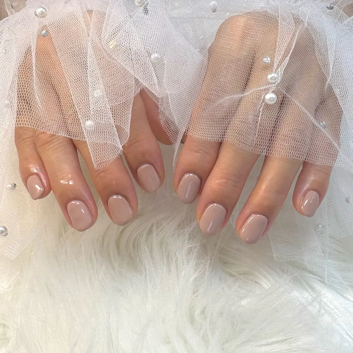 ネイル ワンカラーネイル ピンク ピンクベージュ ハンドネイル SHINE nail salonのネイルデザイン