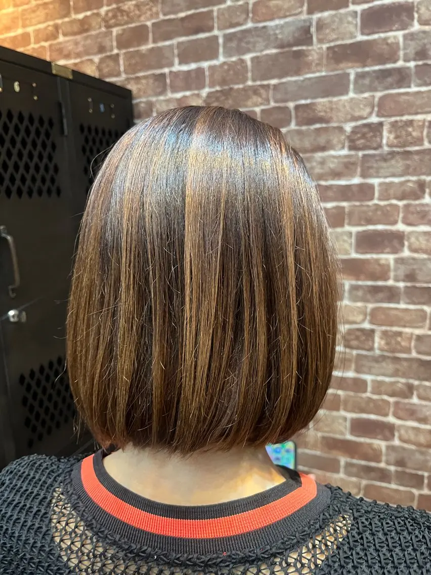 ミディアム カラー 久木原 ゆりのヘアスタイル