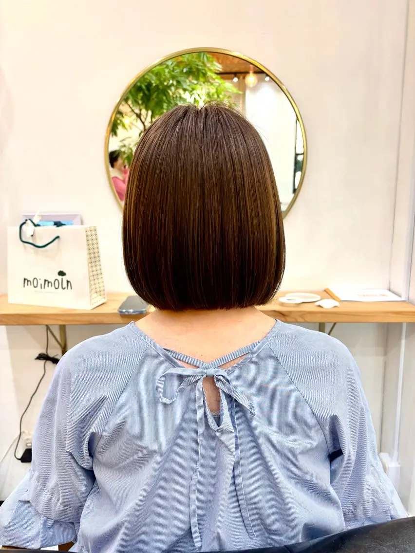 ミディアム カラー グレージュ ボブ CARICIA🌱 masaeのヘアスタイル