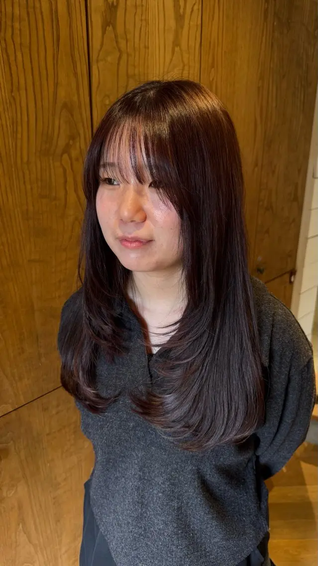 カット+暖色カラー🍇(ロング料金あり)の写真