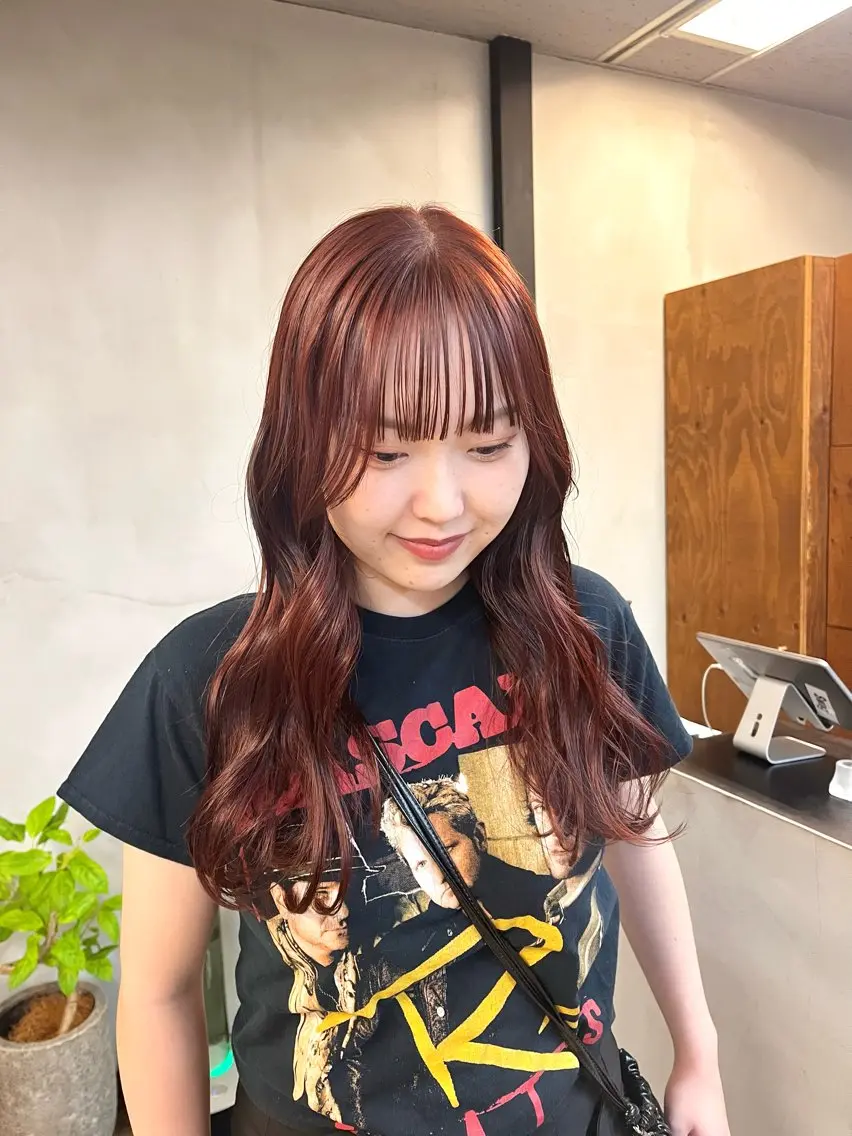 ロング カラー ヘアアレンジ ブリーチ ダブルカラー ブリーチなしカラー 小顔カット ena/ブリーチなし 透明感・レイヤー🎀のヘアスタイル