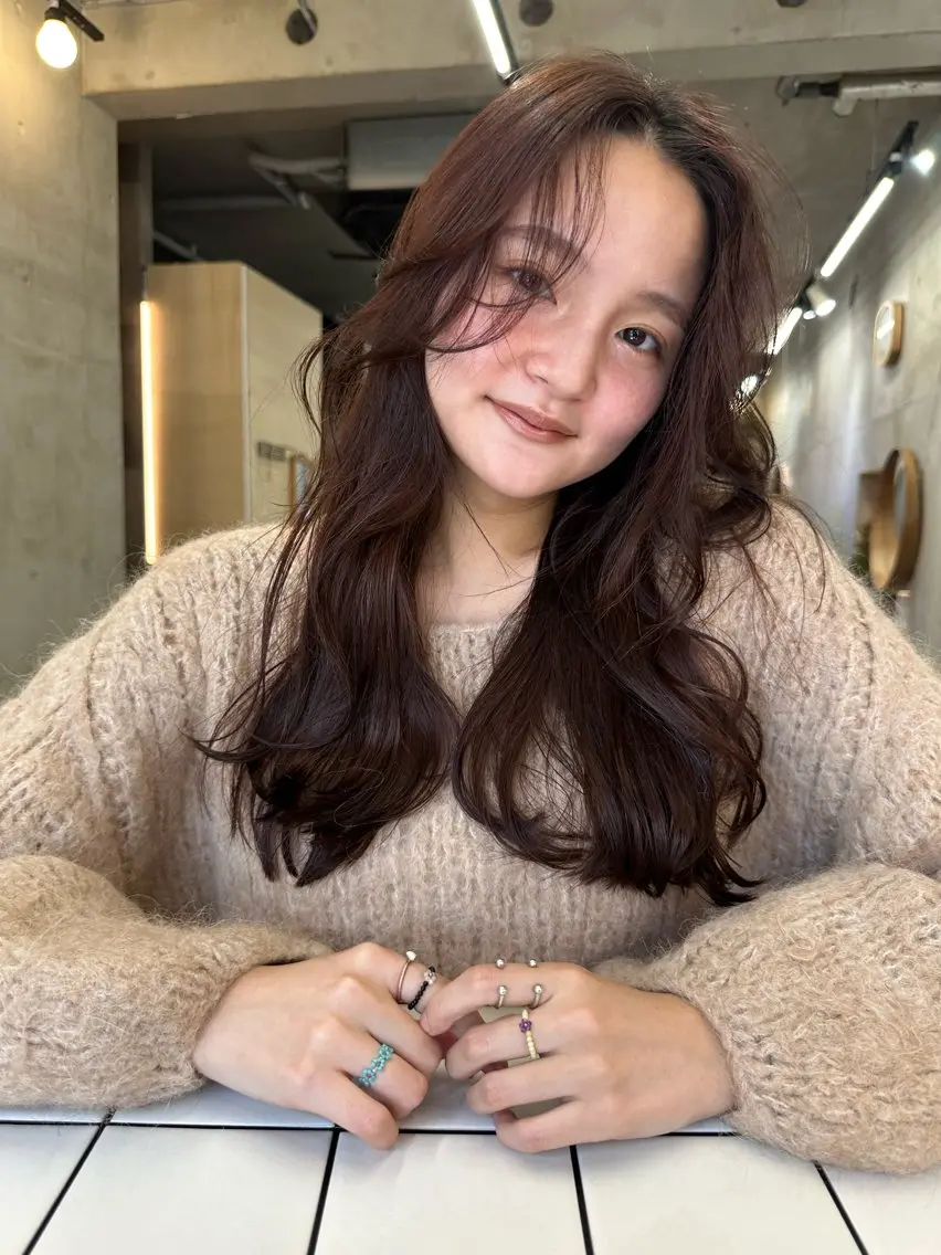 ロング カラー ブラウンカラー カット カットモデル募集中 ／HARUKA🎀のヘアスタイル