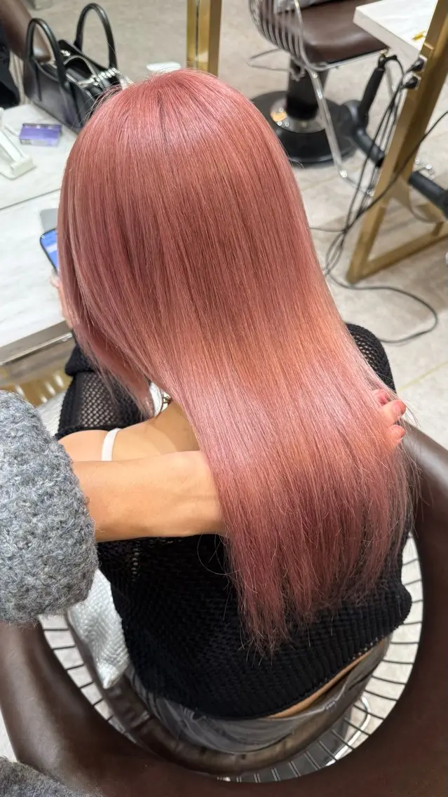 ロング カラー カット ヘアカラー 縮毛矯正 トリートメント レイヤーダブルカラー KYONのヘアスタイル