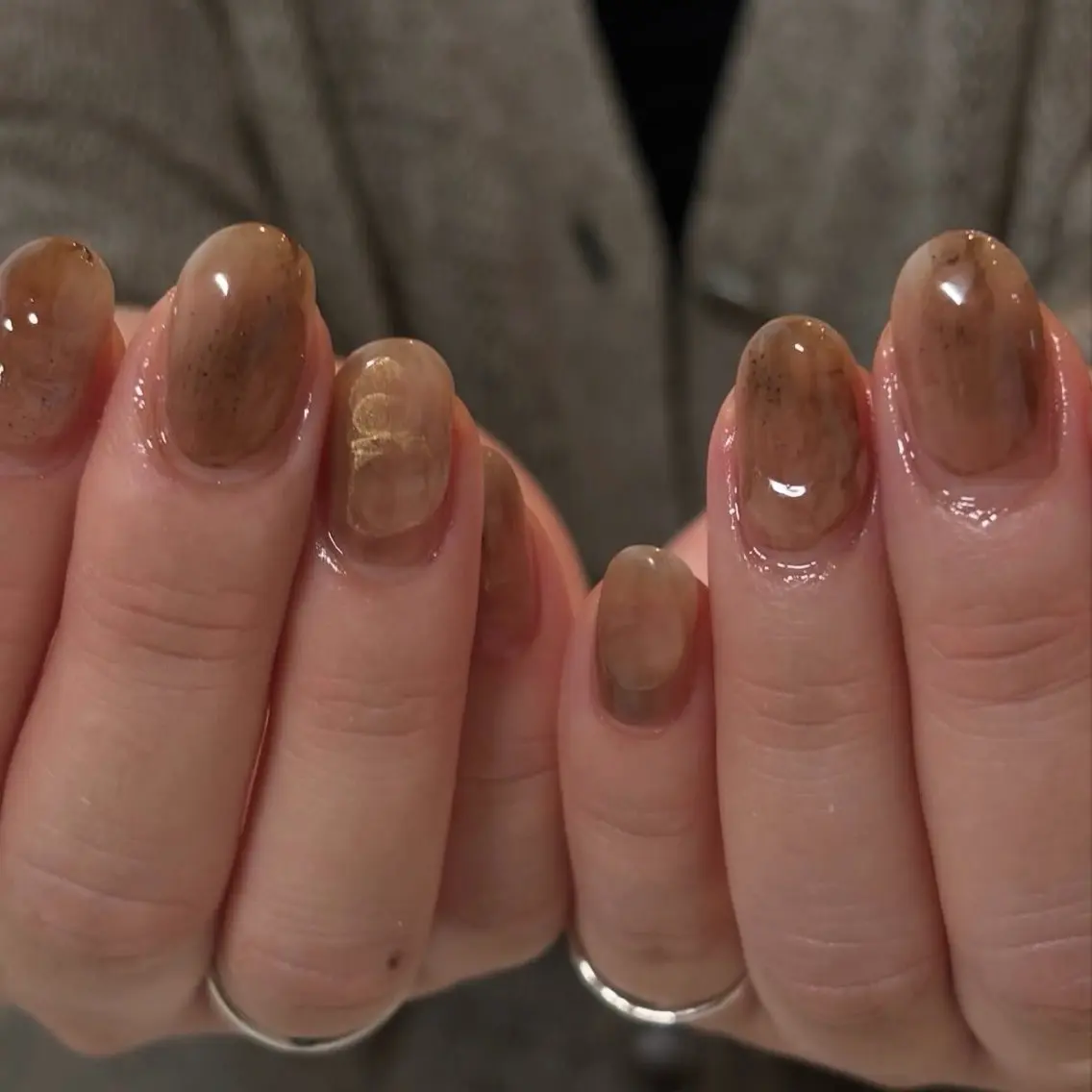 ネイル ニュアンスネイル ショートネイル ハンドネイル lino 西宮北口店のネイルデザイン