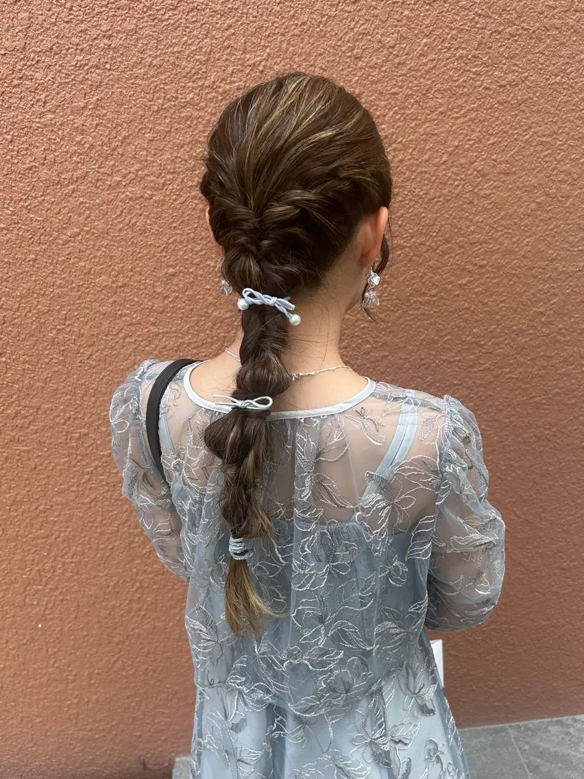 ヘアアレンジ 結婚式・ブライダル ボブ/レイヤー ナカミネアキナのヘアスタイル