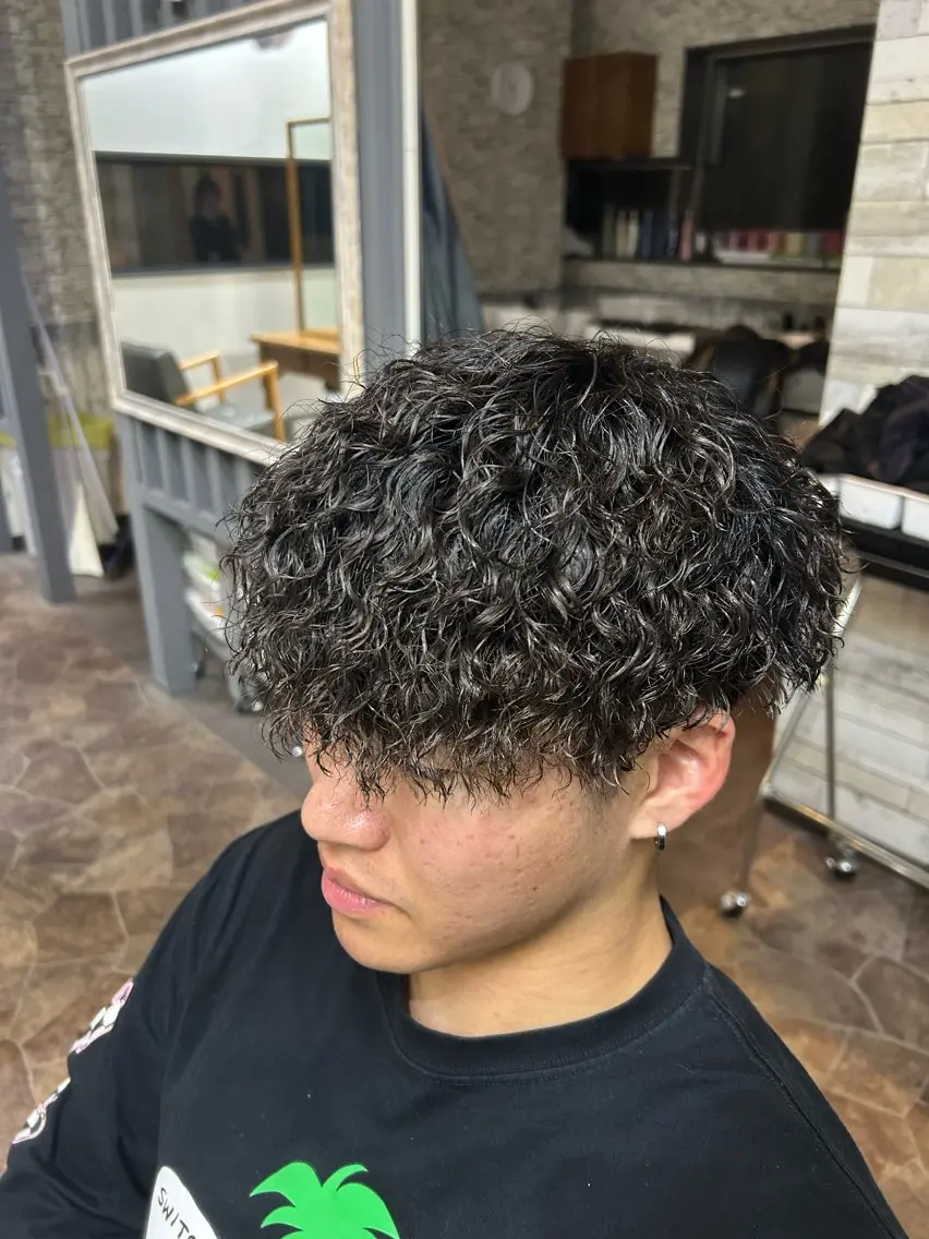 ショート パーマ メンズ カット パーマ HRK1st RYOKIのヘアスタイル