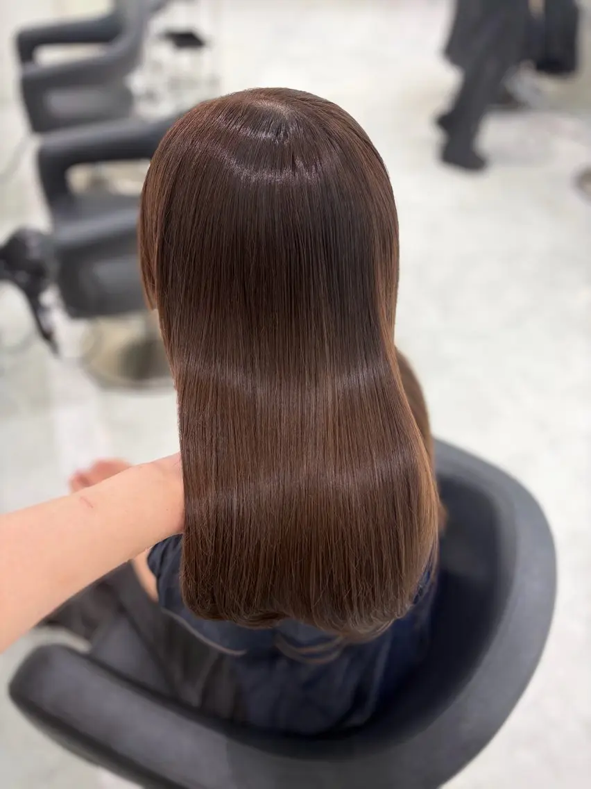ロング カラー ヘアアレンジ カット ヘアカラー 縮毛矯正 💓色落ちまで綺麗な 垢抜けカラー💓のヘアスタイル