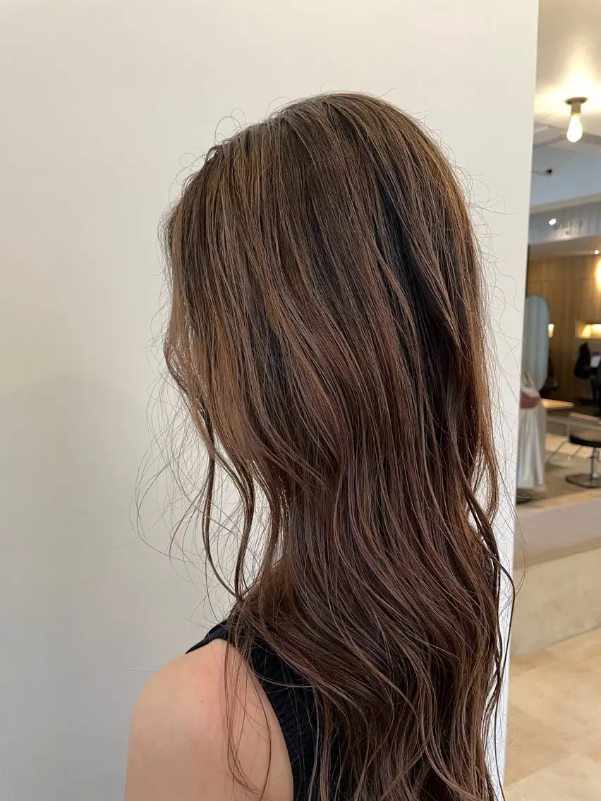 ロング 💘韓国レイヤー上 品カラーruru💘のヘアスタイル