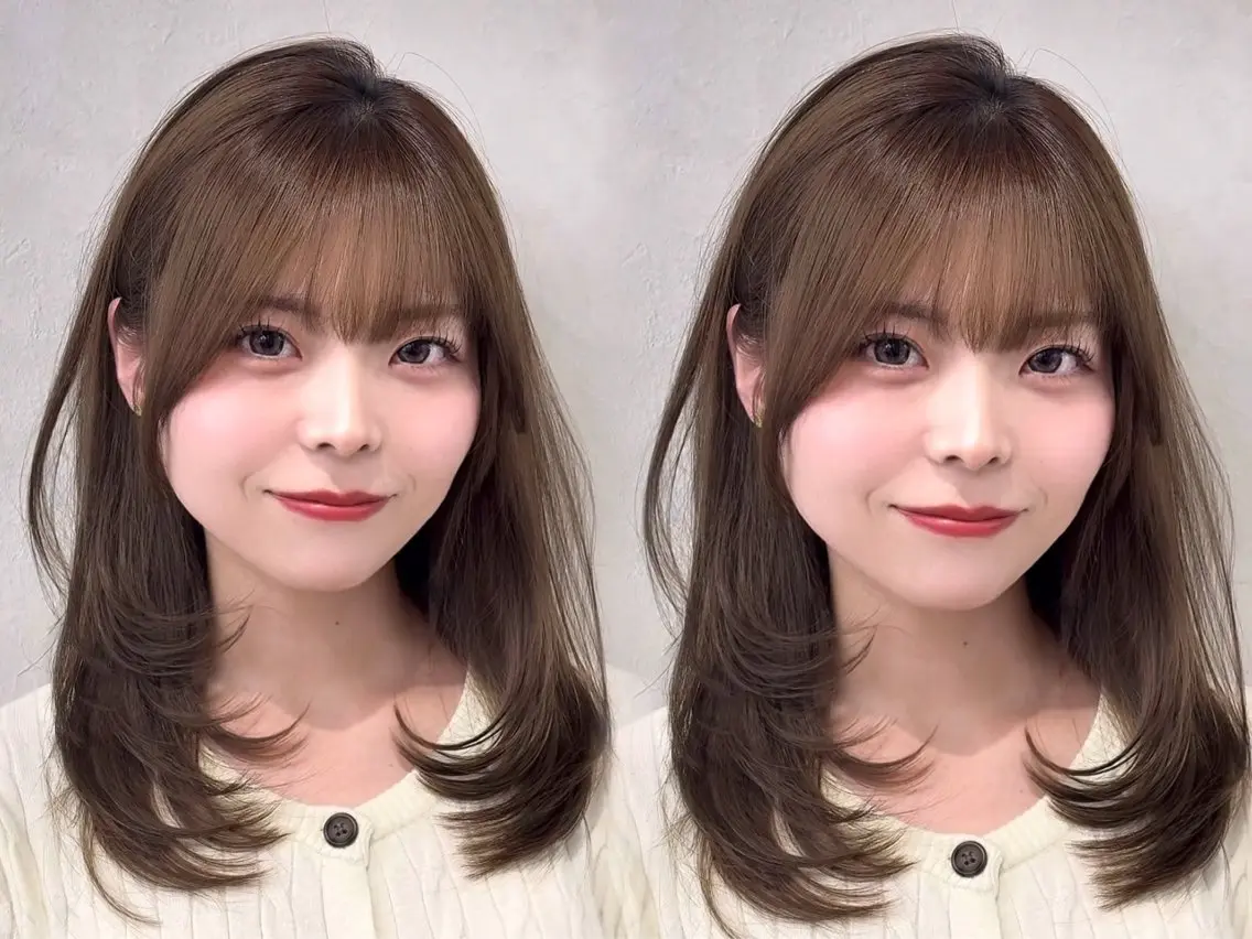 セミロング カット ヘアカラー トリートメント 谷川が作る熊本1🥇 レイヤーカットのヘアスタイル