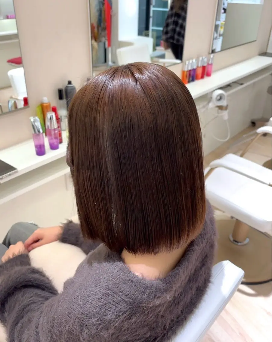 ミディアム カラー ヘアカラー ParveMix 岡本えりかのヘアスタイル