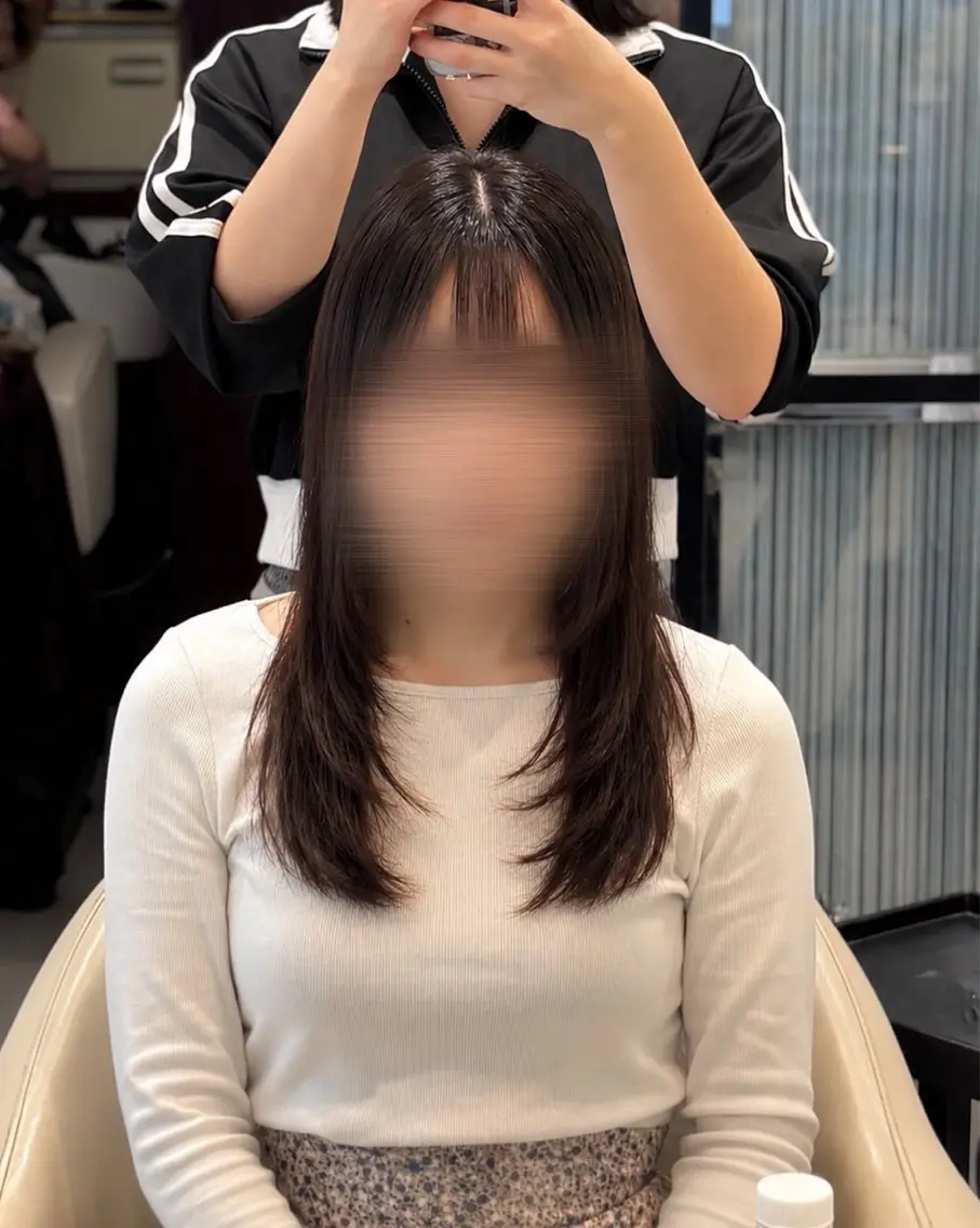 ミディアム カット 縮毛矯正 髪質改善縮毛矯正 /レイヤー🌙ゆきのヘアスタイル