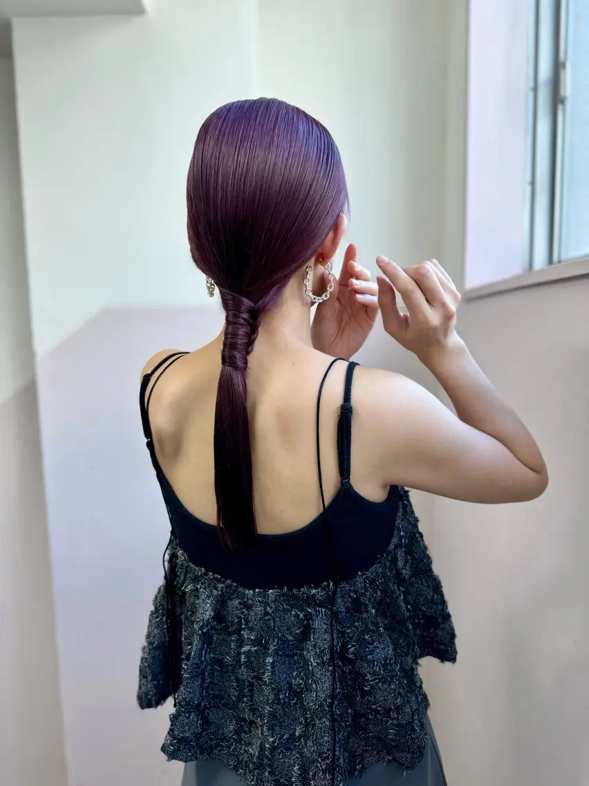 セミロング オカモト ミユウのヘアスタイル