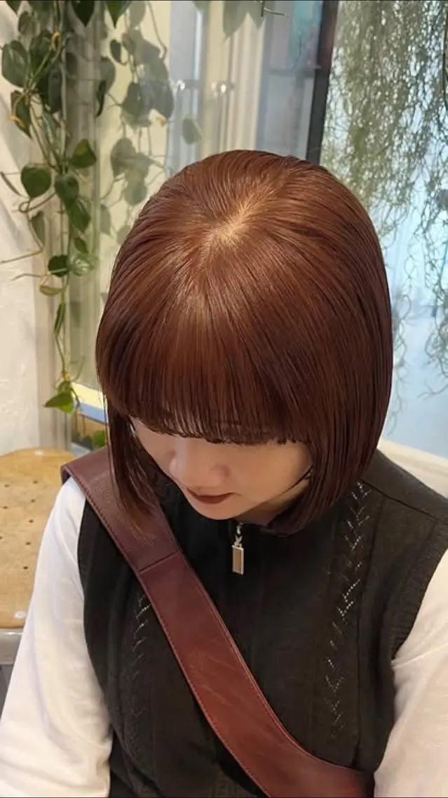 ショート カラー カット ヘアカラー トリートメント ヘッドスパ オリーブ/縮毛♡ Natsuno🩰のヘアスタイル