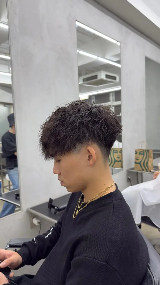 パーマ メンズ メンズパーマ パーマ 藤本 康二のヘアスタイル