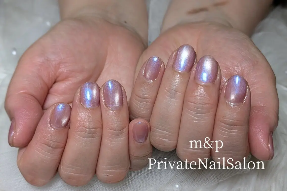 ネイル マグネットネイル ワンカラーネイル シンプルネイル ハンドネイル m&pPrivate nailsalonのネイルデザイン