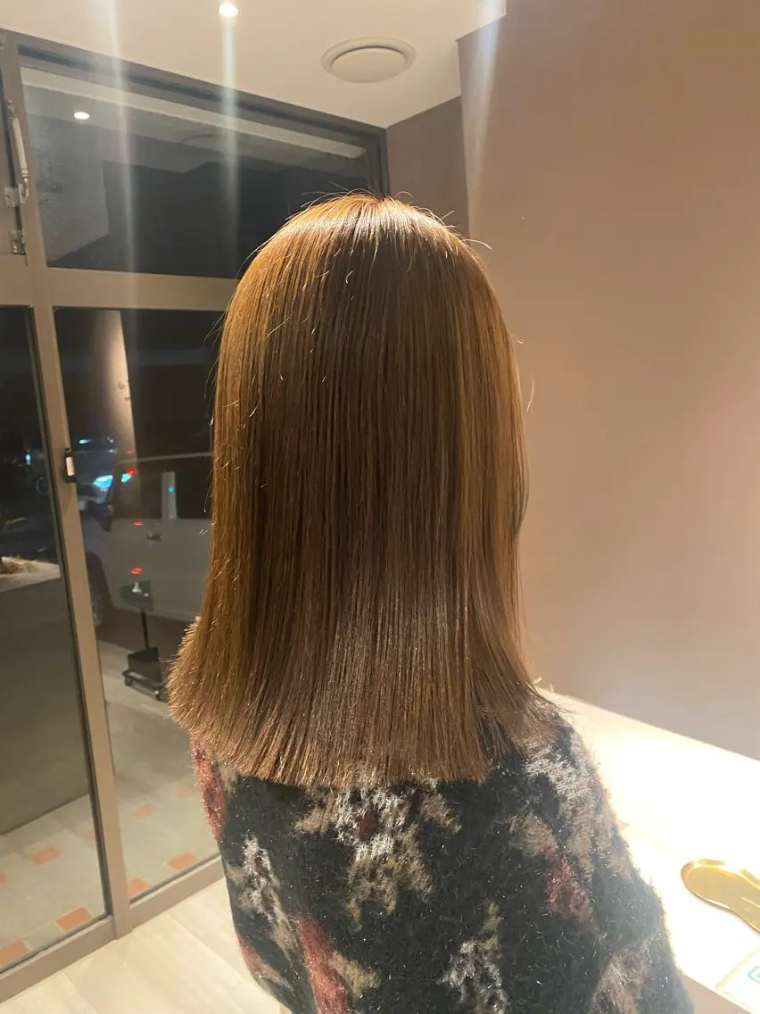ミディアム Lien.AKI 透明感カラー🤍のヘアスタイル
