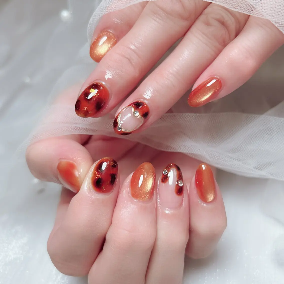ネイル アートネイル 韓国ネイル ロングネイル 赤色 春ネイル ハンドネイル Cute Tips nailのネイルデザイン