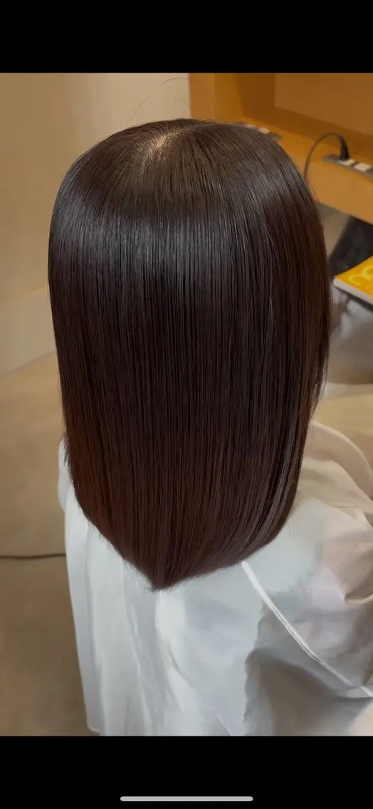 パーマ ストレートパーマ ヘアカラー 縮毛矯正 透明感ツヤカラー🫧 yuchikaのヘアスタイル