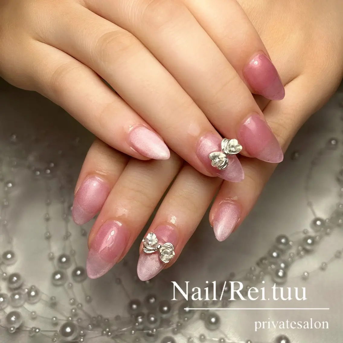 ネイル チークネイル フラッシュネイル フットネイル フレンチネイル グラデーション Nailsalon / Rei.tuuのネイルデザイン
