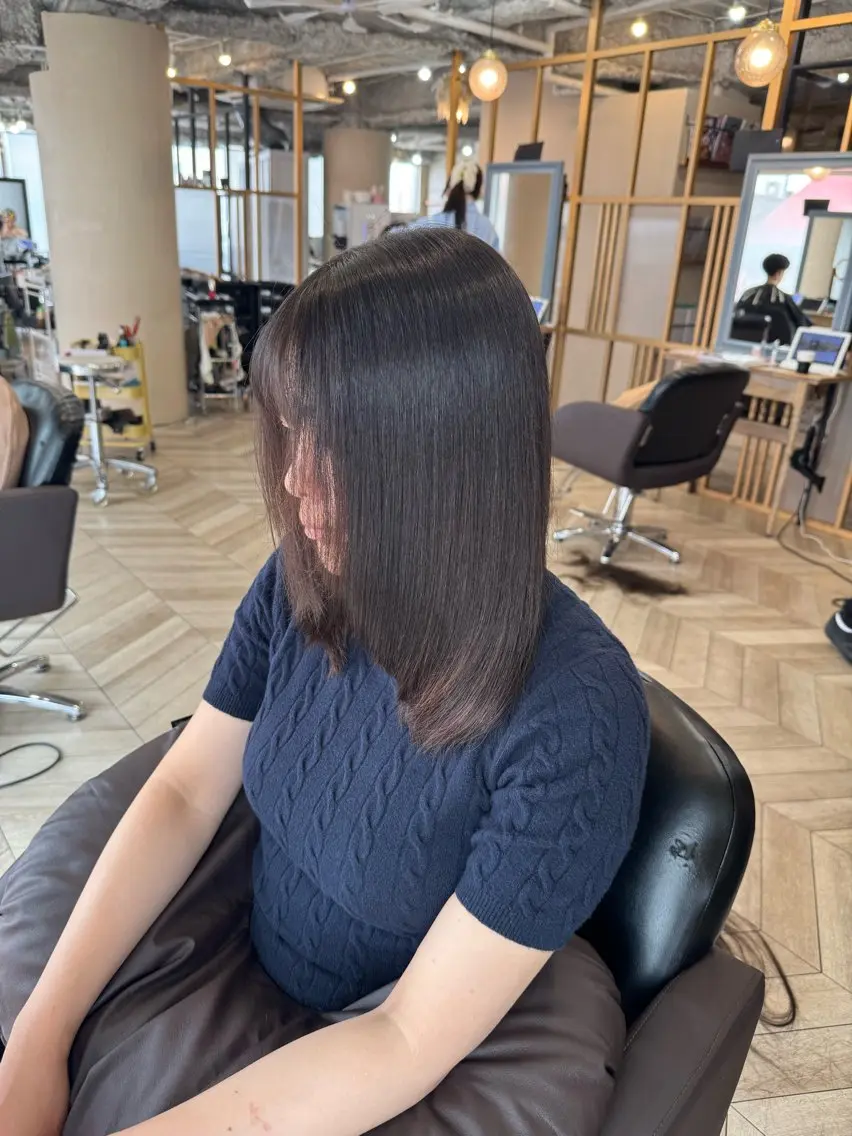 セミロング ヘアカラー トリートメント ヘアセット 佐藤景流/自由が丘で 叶う髪質改善/メンズのヘアスタイル