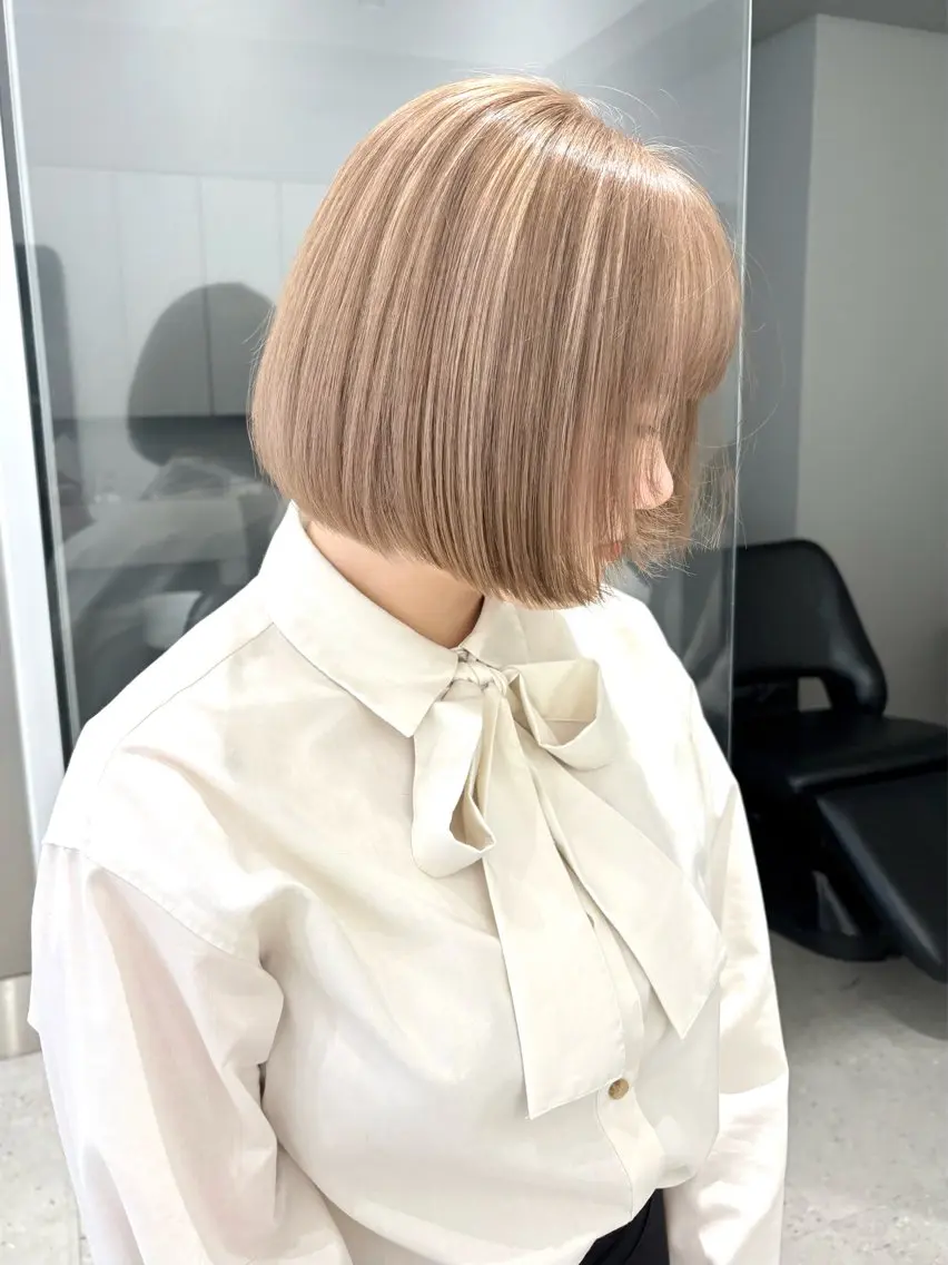 ショート カラー カット ヘアカラー すぎもと さき⚡️ レイヤー・*パーマのヘアスタイル